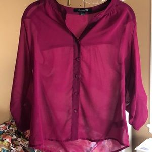 Pink 3/4 sleeve blouse